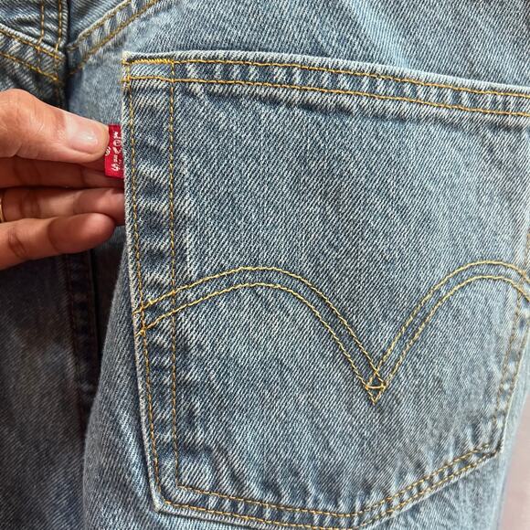 Levi's Mens 501 Button Fly Original Fit Size 34x34 Straight Leg Light Blue Jeans - Picture 10 of 12